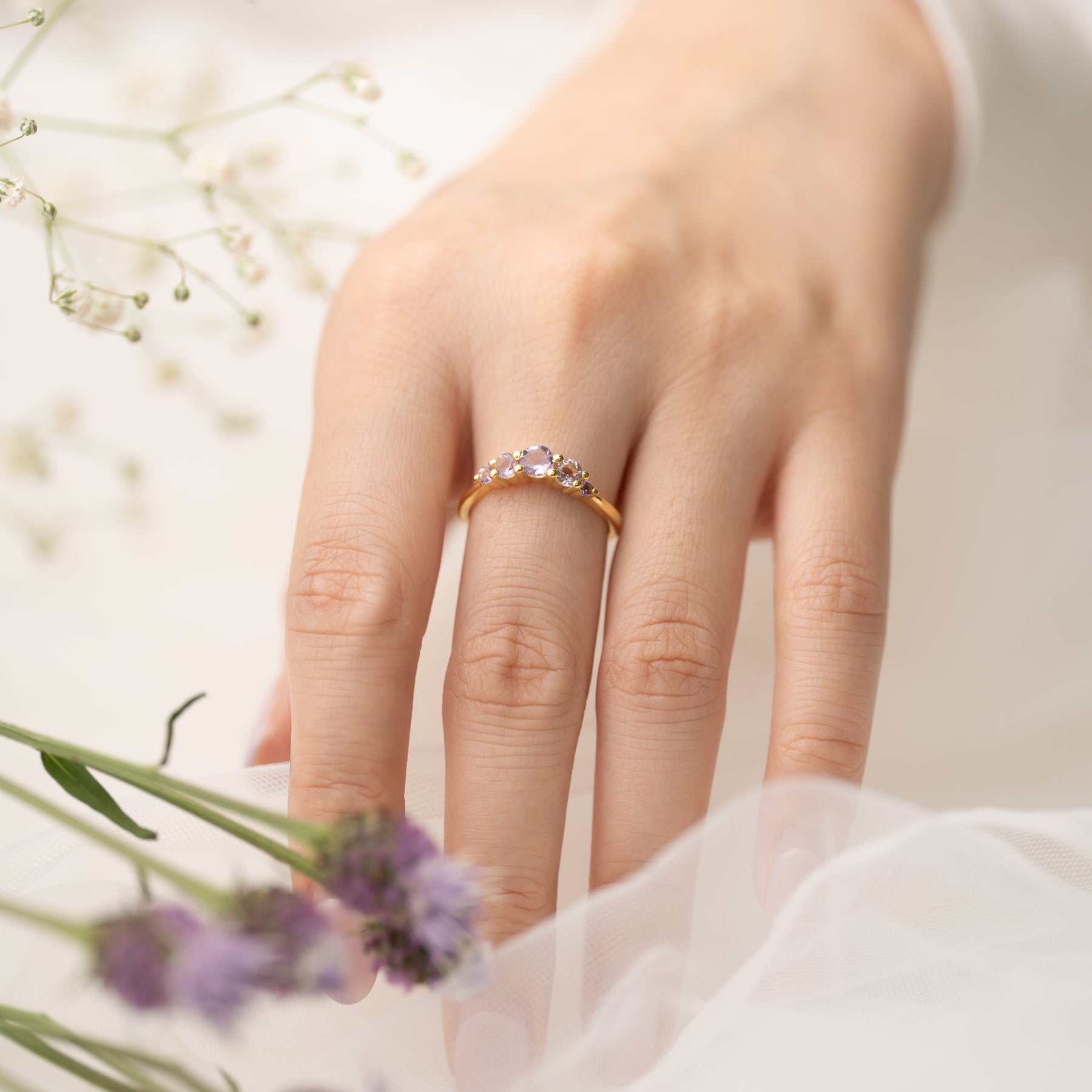 【アメジスト】DSLC-Design Ring Collection -Lilac Crown
