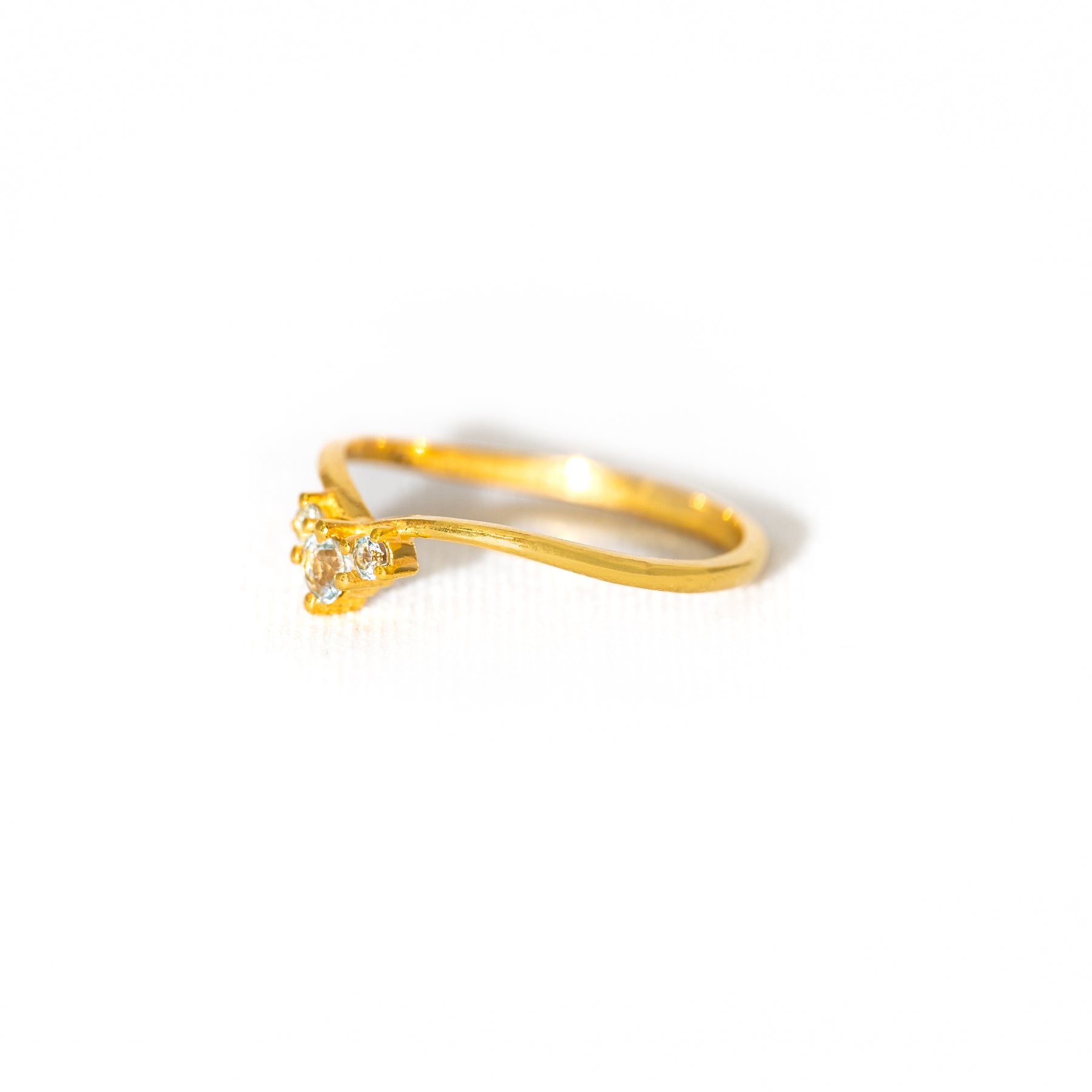 【ブルートパーズ】DSOH-Design Ring Collection -Ocean Heart