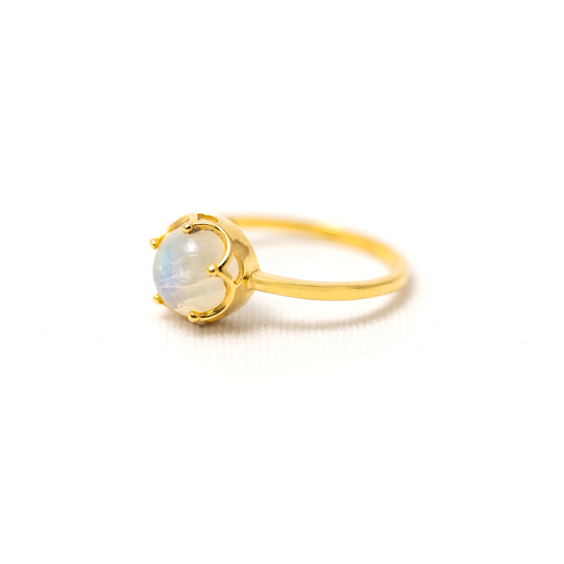 【レインボームーンストーン】FWRM-Flower Ring Collection -Rainbow Moonstone