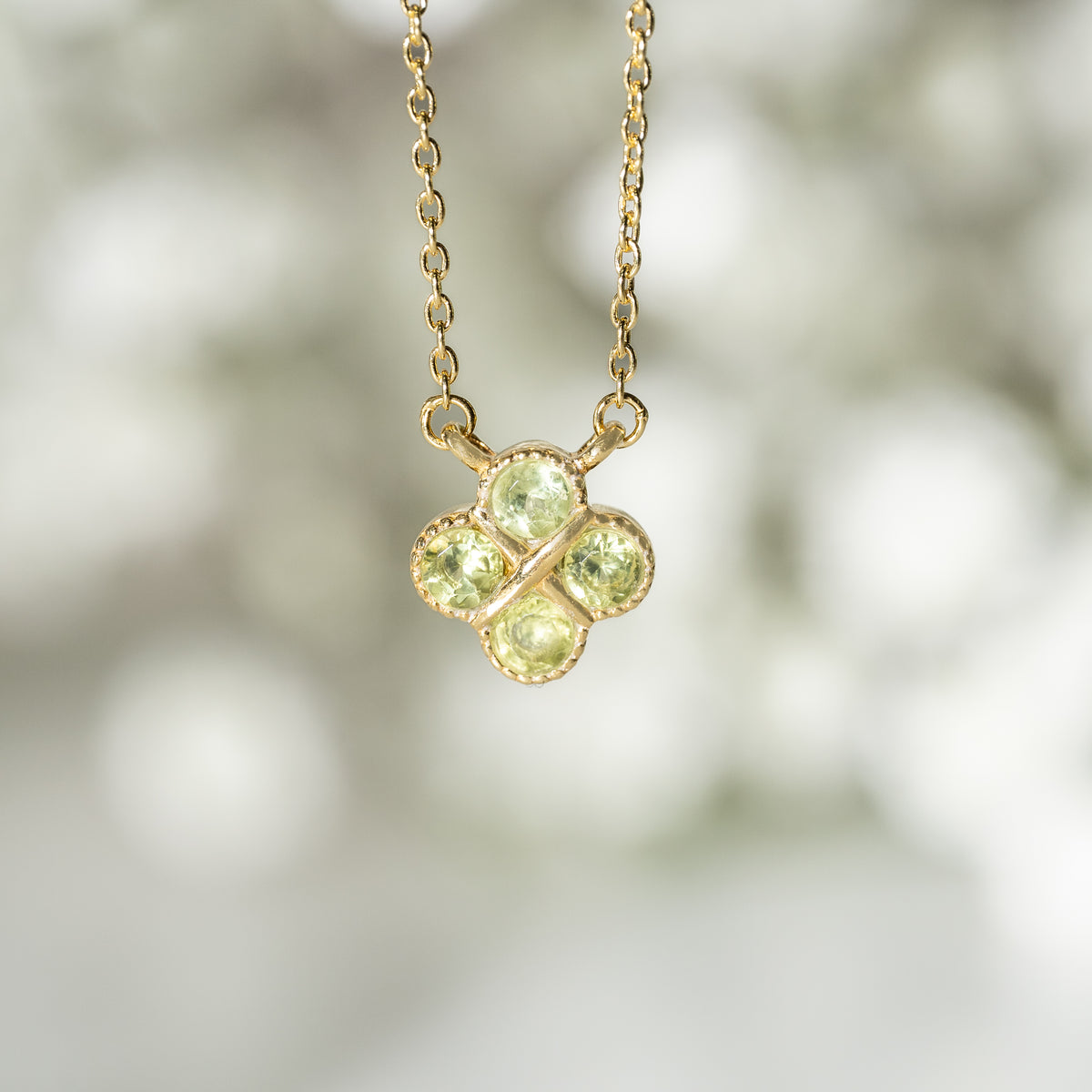 【ペリドット】BSRBN-Birthstone Necklace Collection -Peridot-8月