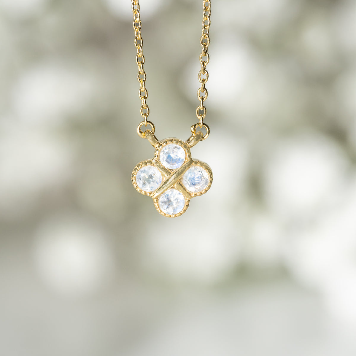 【レインボームーンストーン】BSRMN-Birthstone Necklace Collection -Rainbow Moonstone-6月