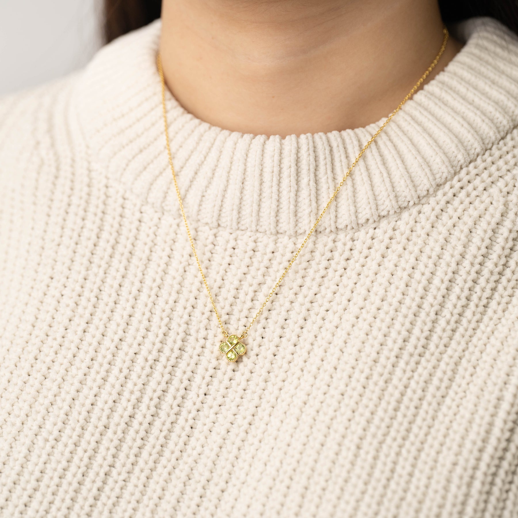 【ペリドット】BSRBN-Birthstone Necklace Collection -Peridot-8月