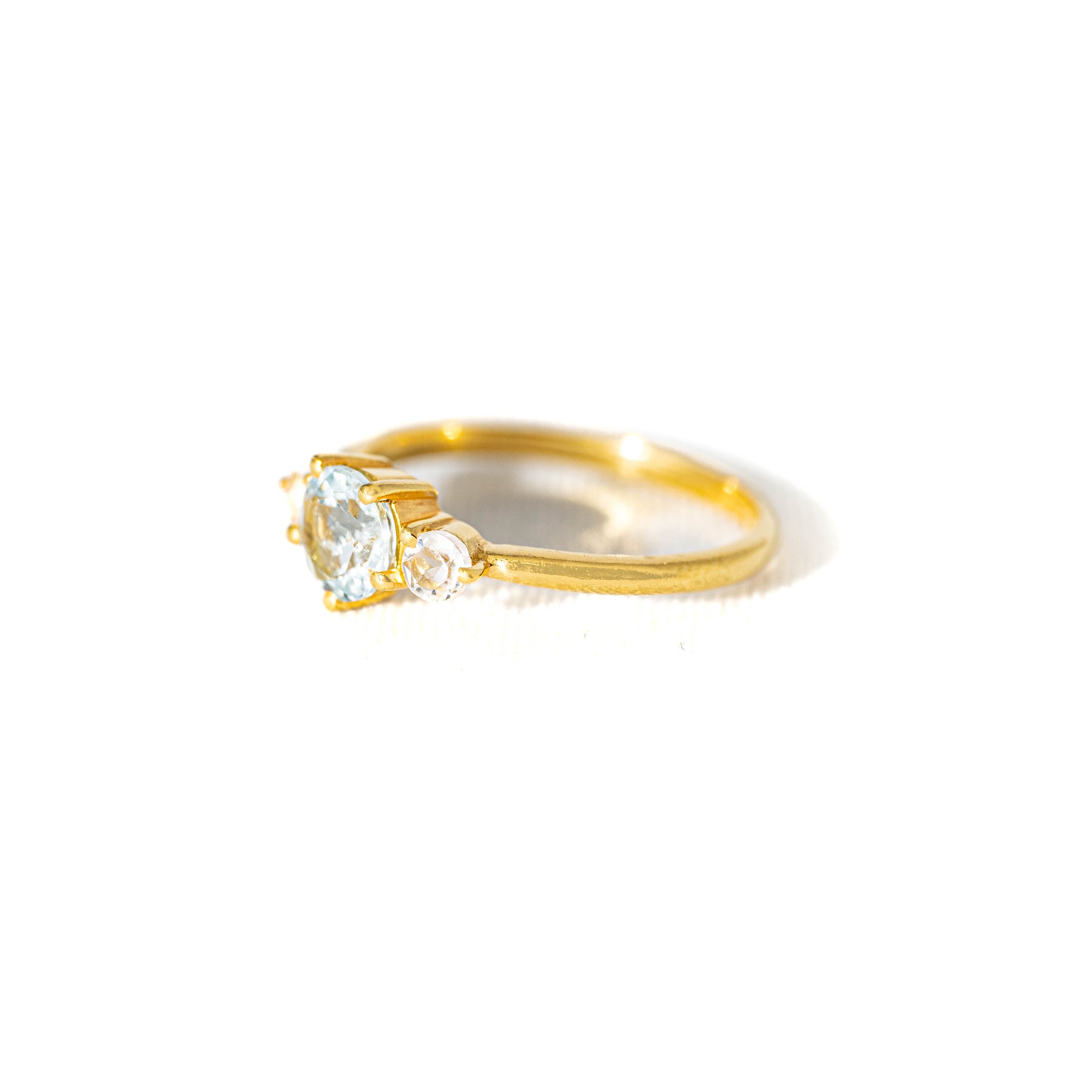 【ブルートパーズ×クリスタル】DSIB-Design Ring Collection -Ice Bloom
