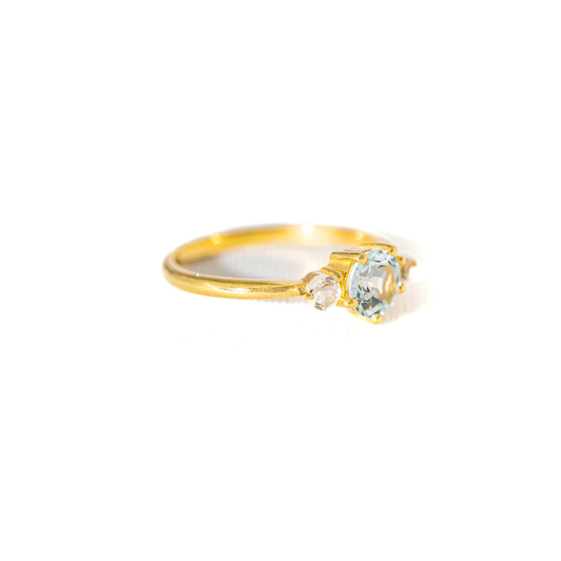 【ブルートパーズ×クリスタル】DSIB-Design Ring Collection -Ice Bloom