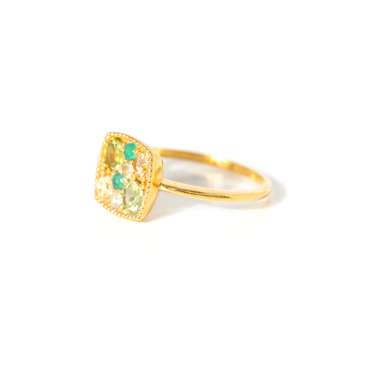 【エメラルド×ペリドット×シトリン×プレナイト】DSDB-Design Ring Collection -Dressy Bouquet