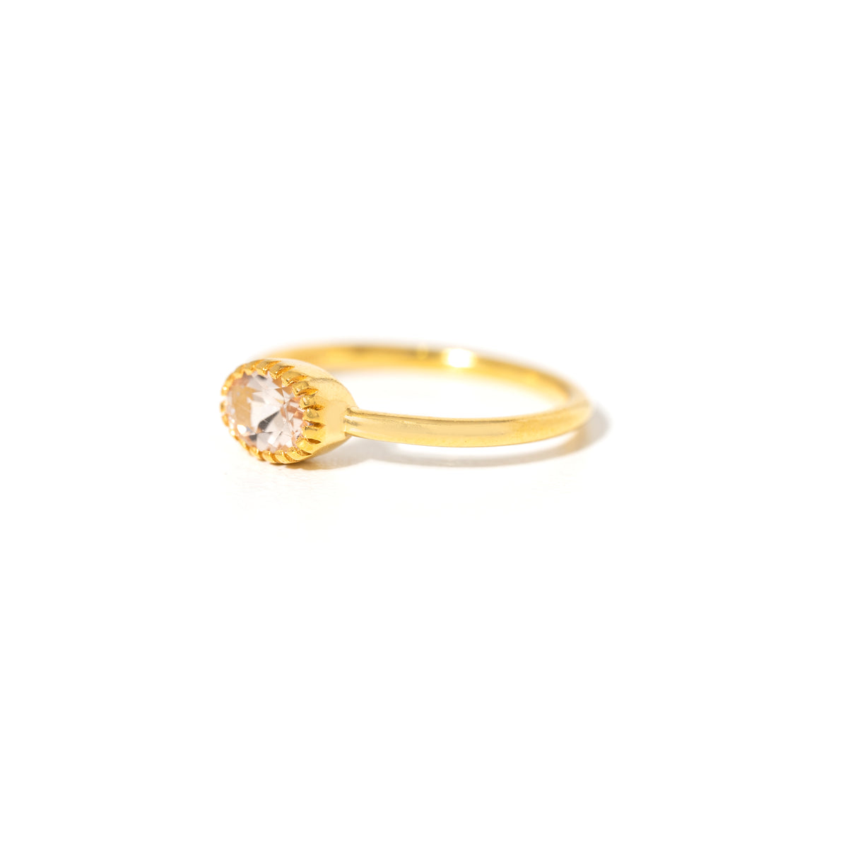 【モルガナイト】#MGNDM-Faceted Ring-Horizontal