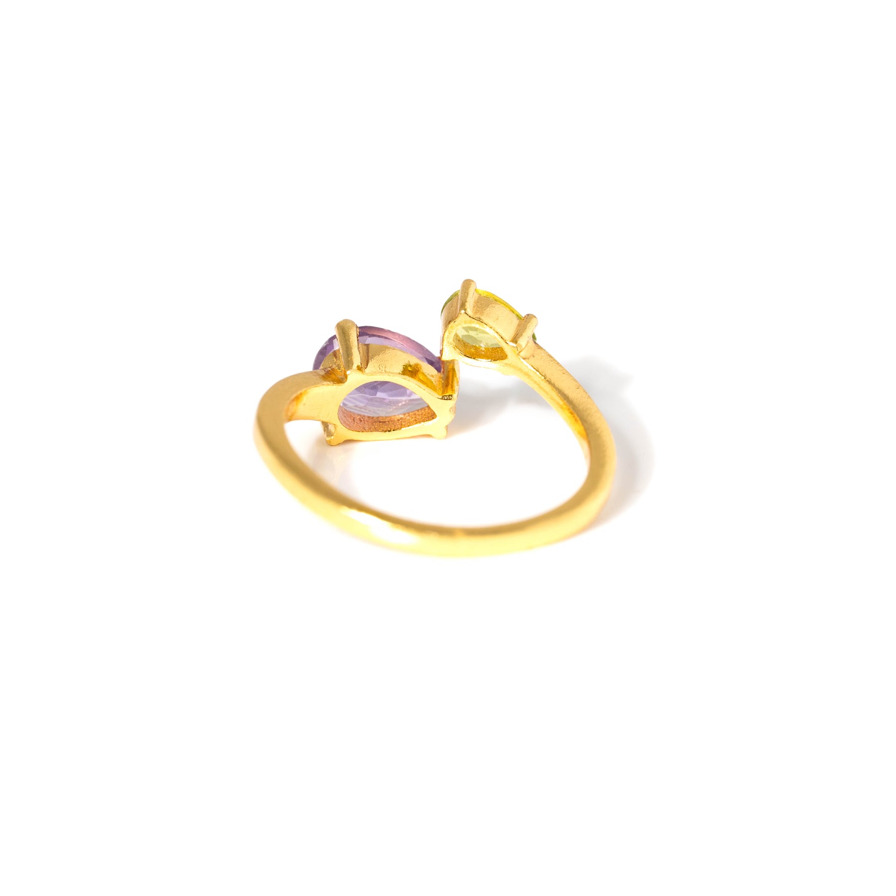 【アメジスト×ペリドット】DSCP-Design Ring Collection -Duo Drop ring