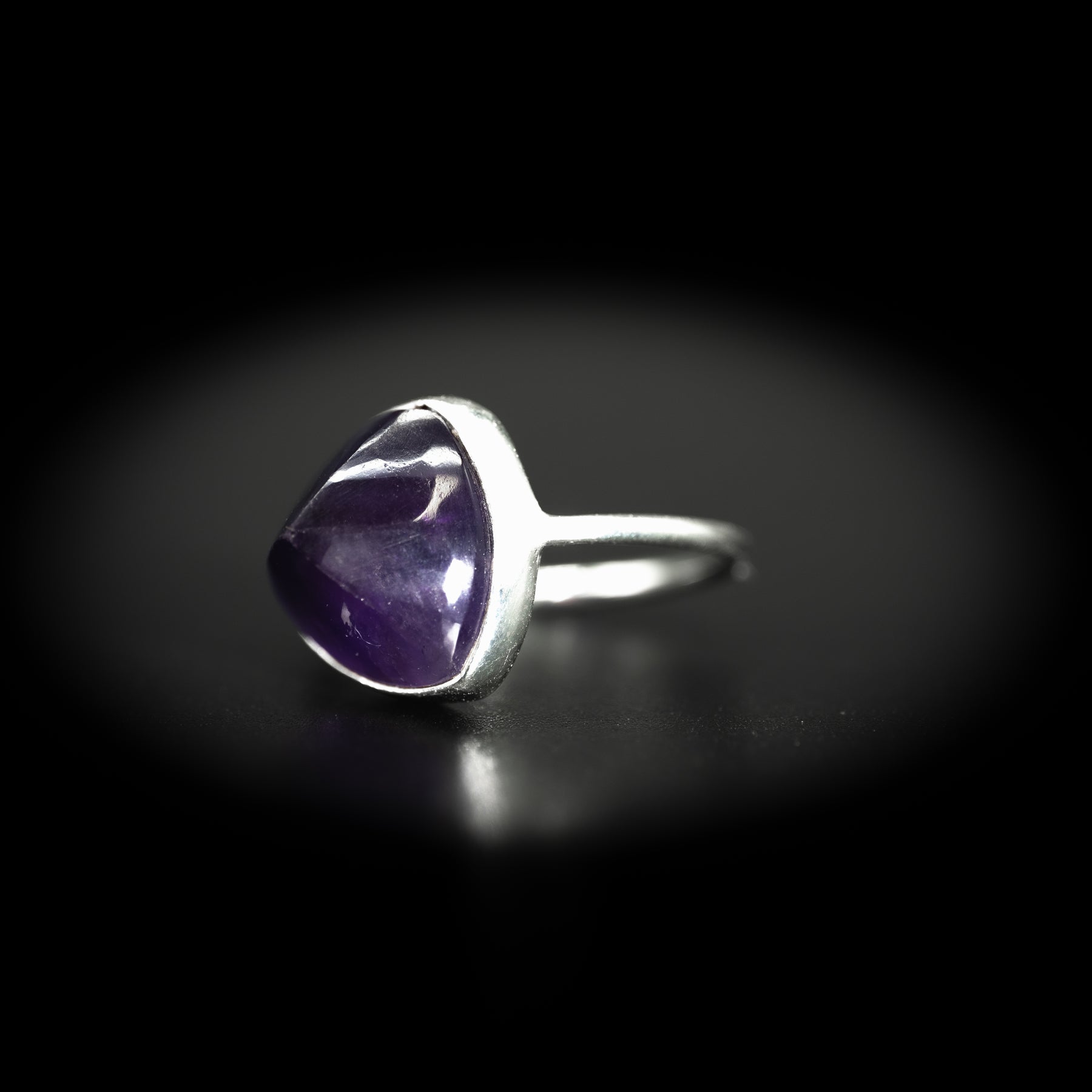 【アメジスト】TRLAMS2-Trilliant Ring