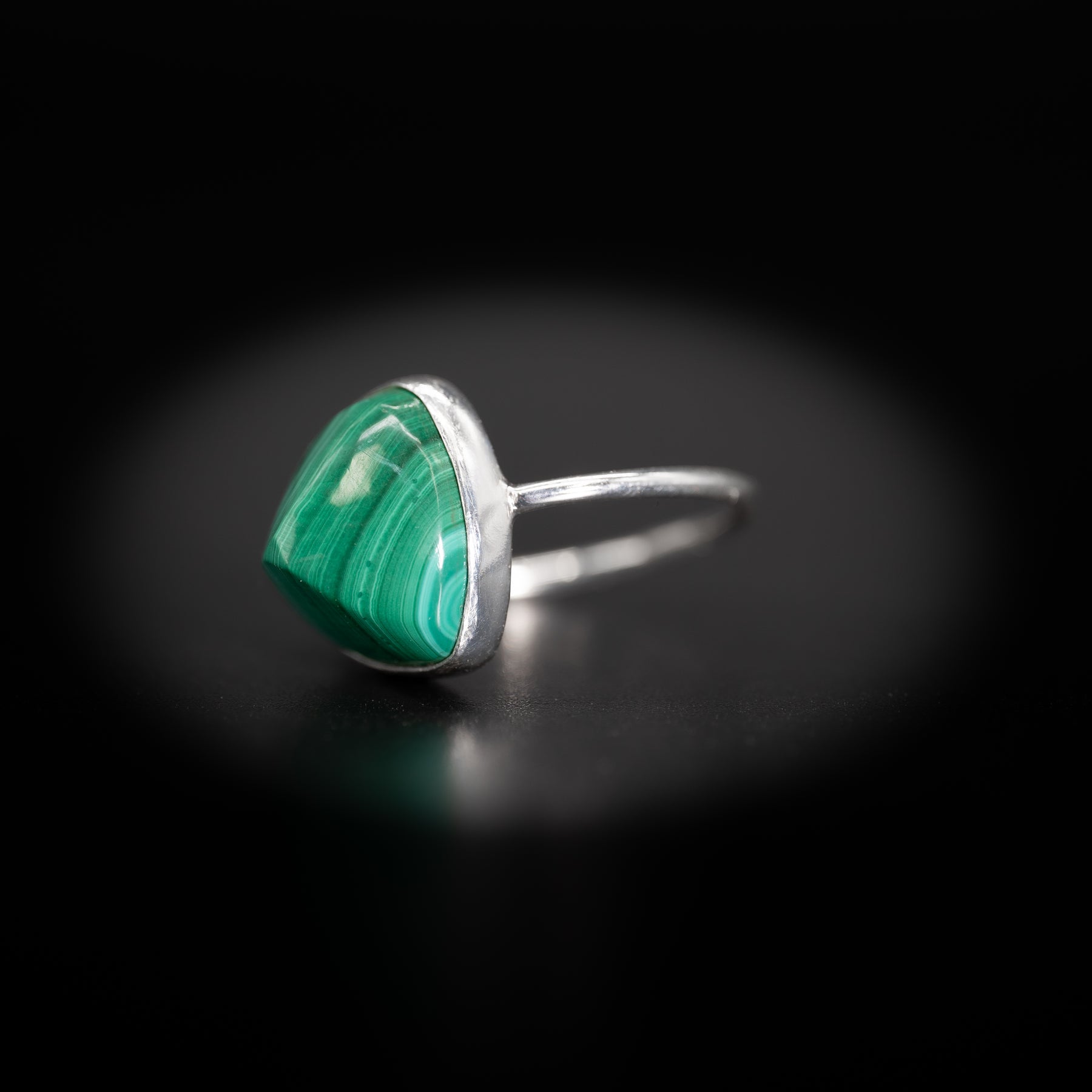 【マラカイト】TRLMCS2-Trilliant Ring