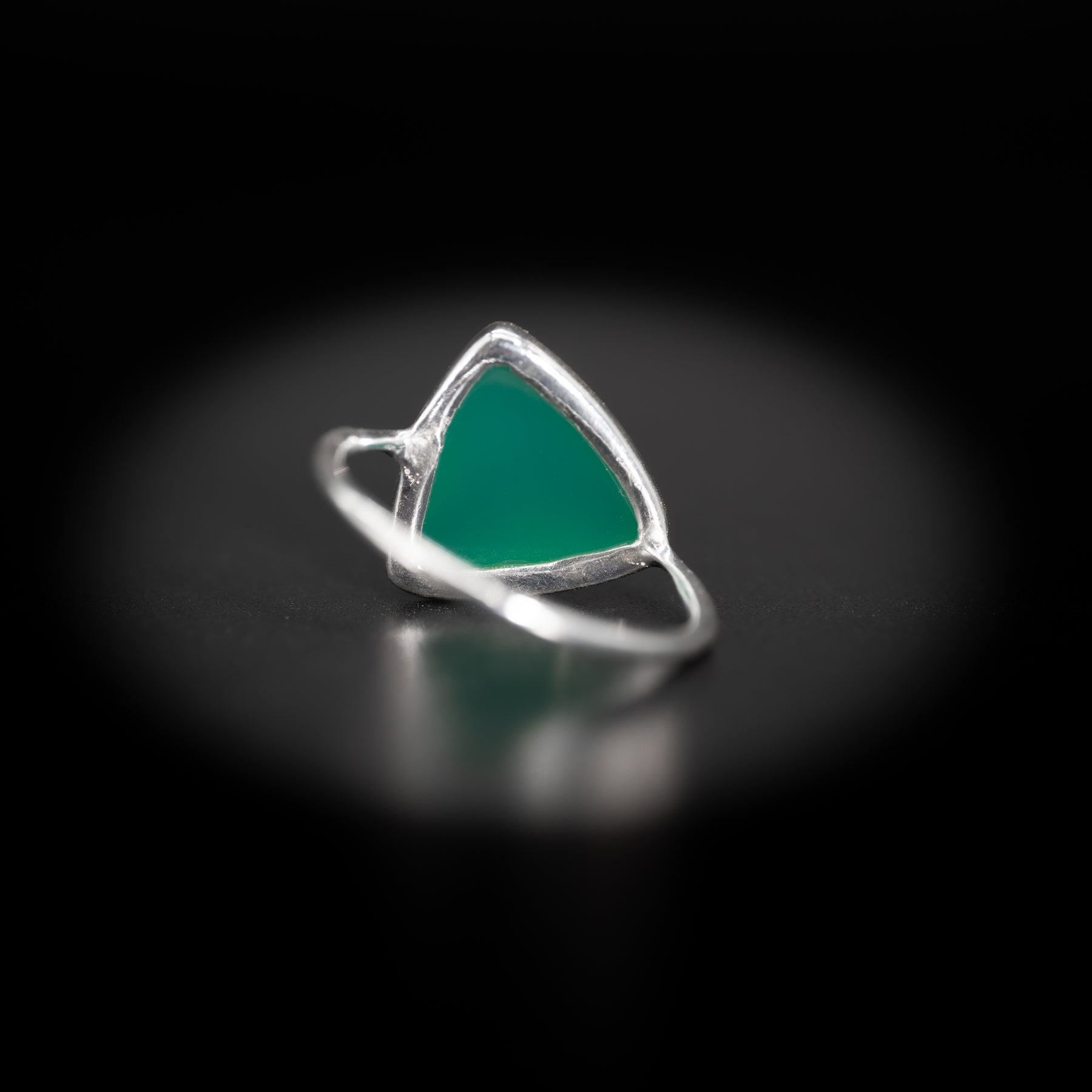 【グリーンオニキス】TRLGOS2-Trilliant Ring