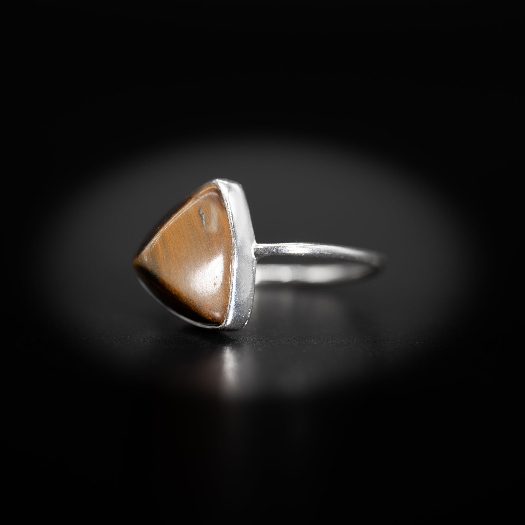 【タイガーアイ】TRLTES2-Trilliant Ring