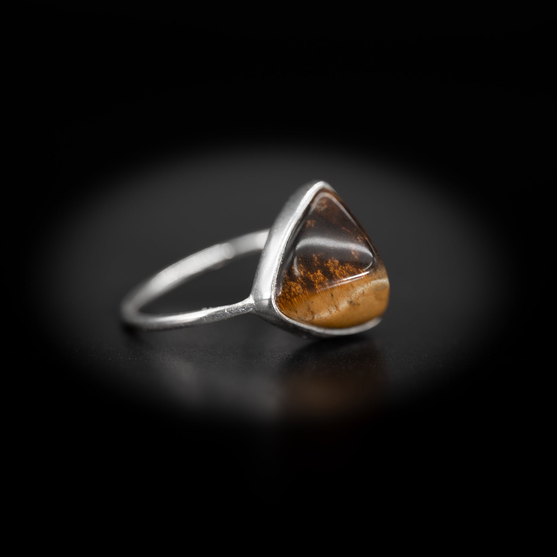 【タイガーアイ】TRLTES2-Trilliant Ring