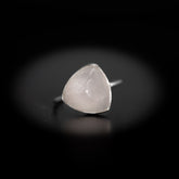 【ローズクォーツ】TRLRQS2-Trilliant Ring