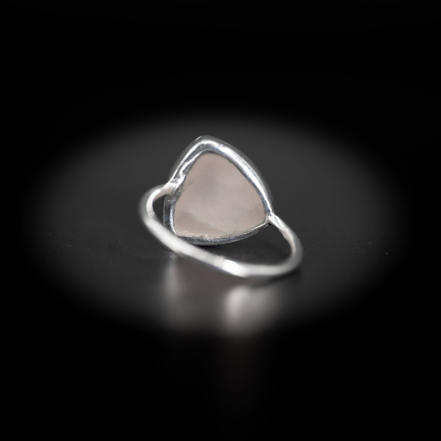 【ローズクォーツ】TRLRQS2-Trilliant Ring