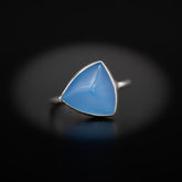 【ブルーカルセドニー】TRLBCS2-Trilliant Ring