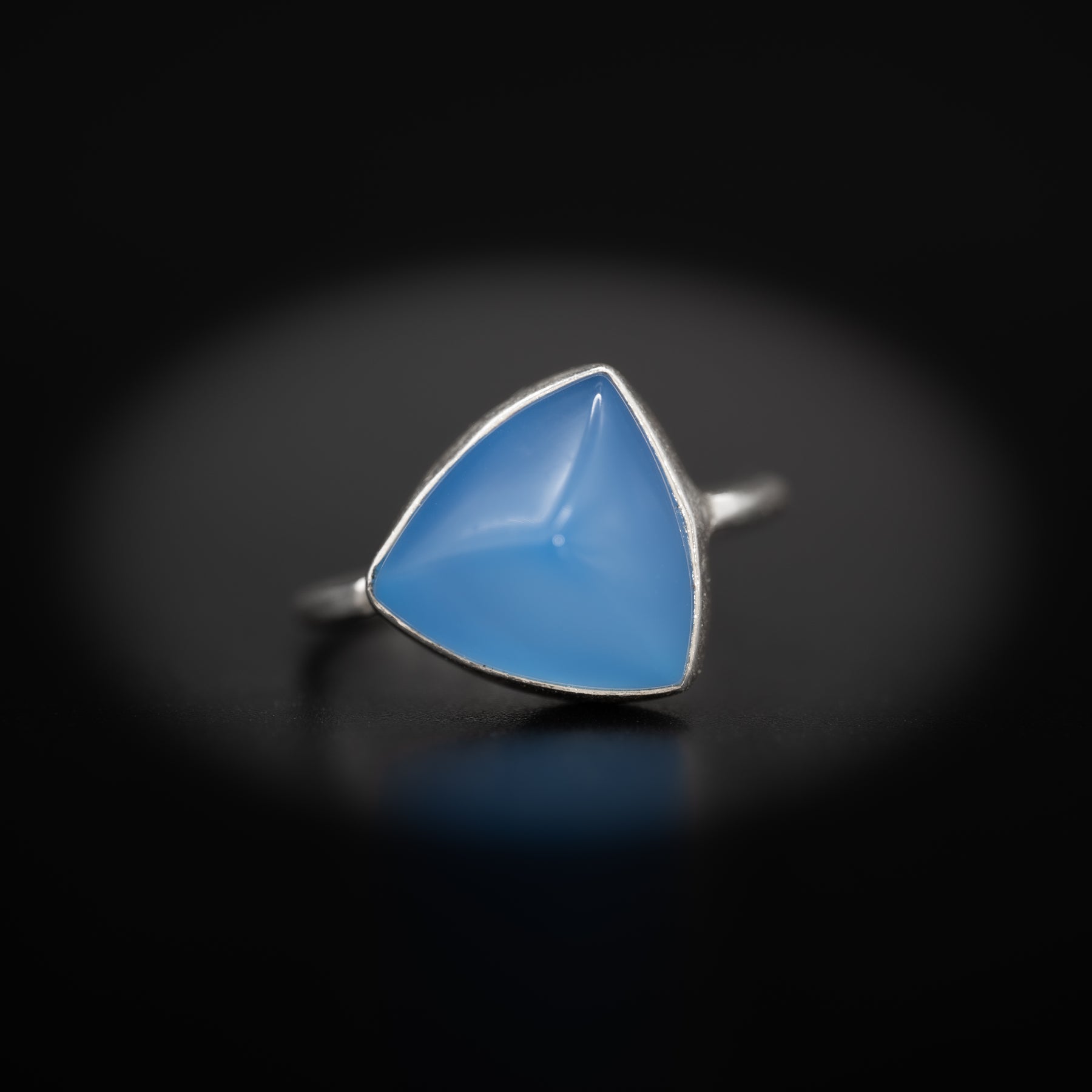 【ブルーカルセドニー】TRLBCS2-Trilliant Ring