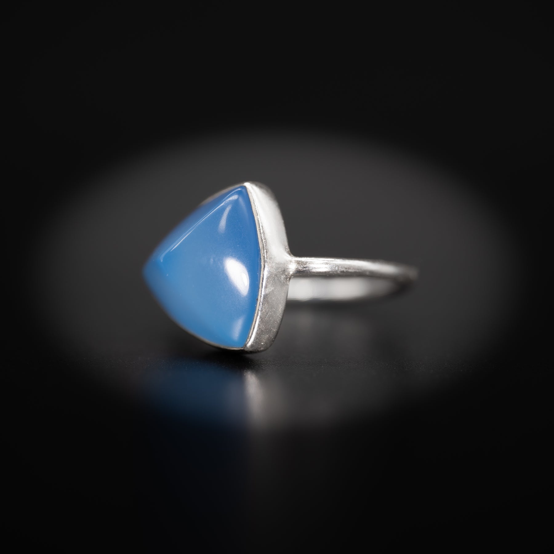 【ブルーカルセドニー】TRLBCS2-Trilliant Ring