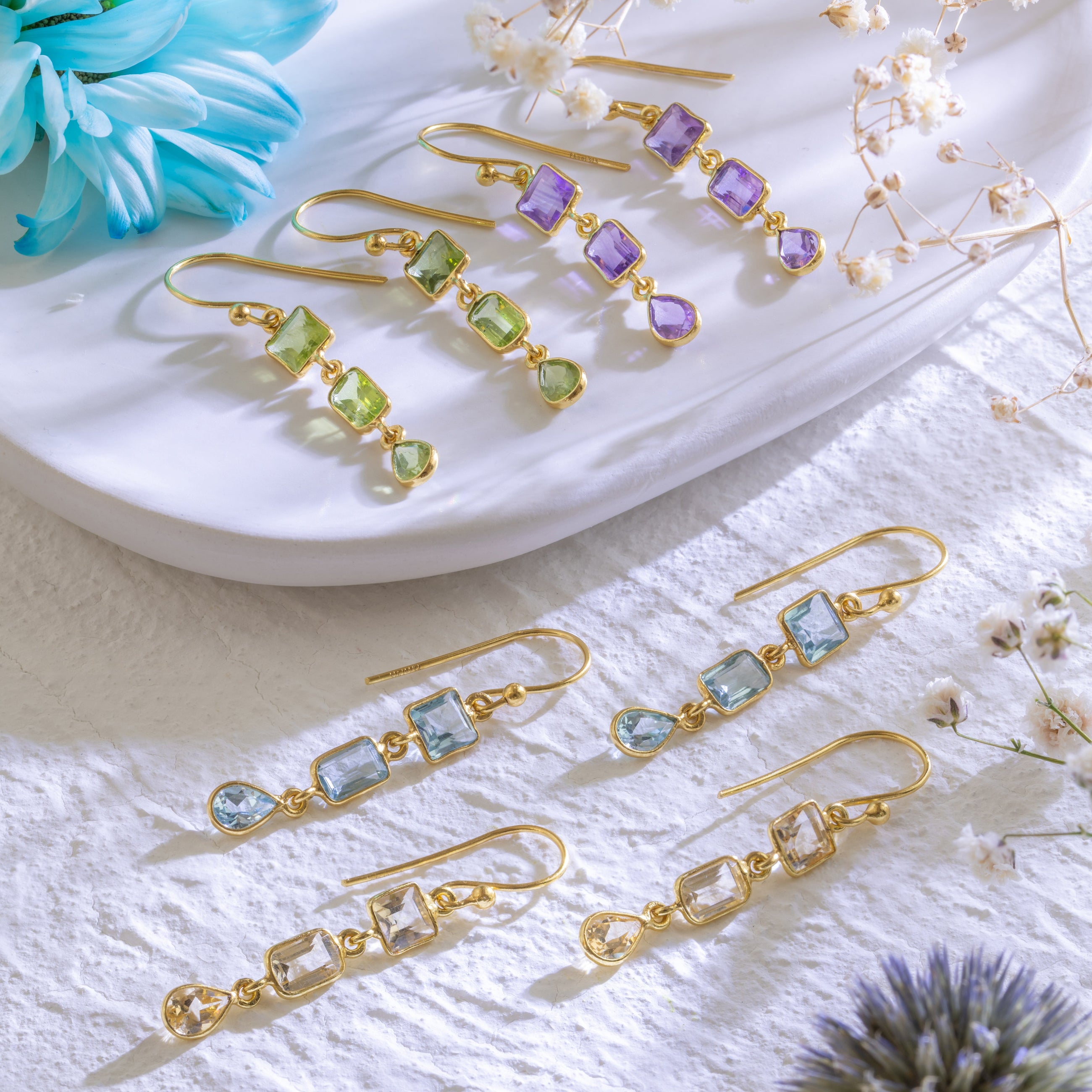 Gold earrings