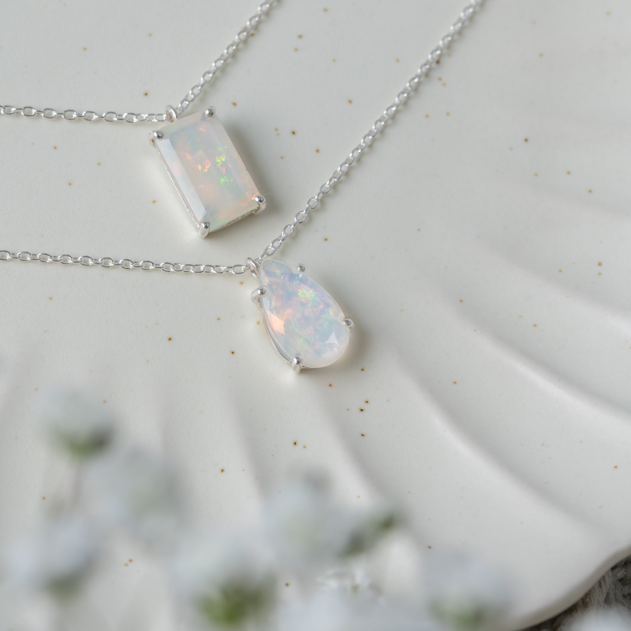 Ethiopia Opal Necklace(Silver)