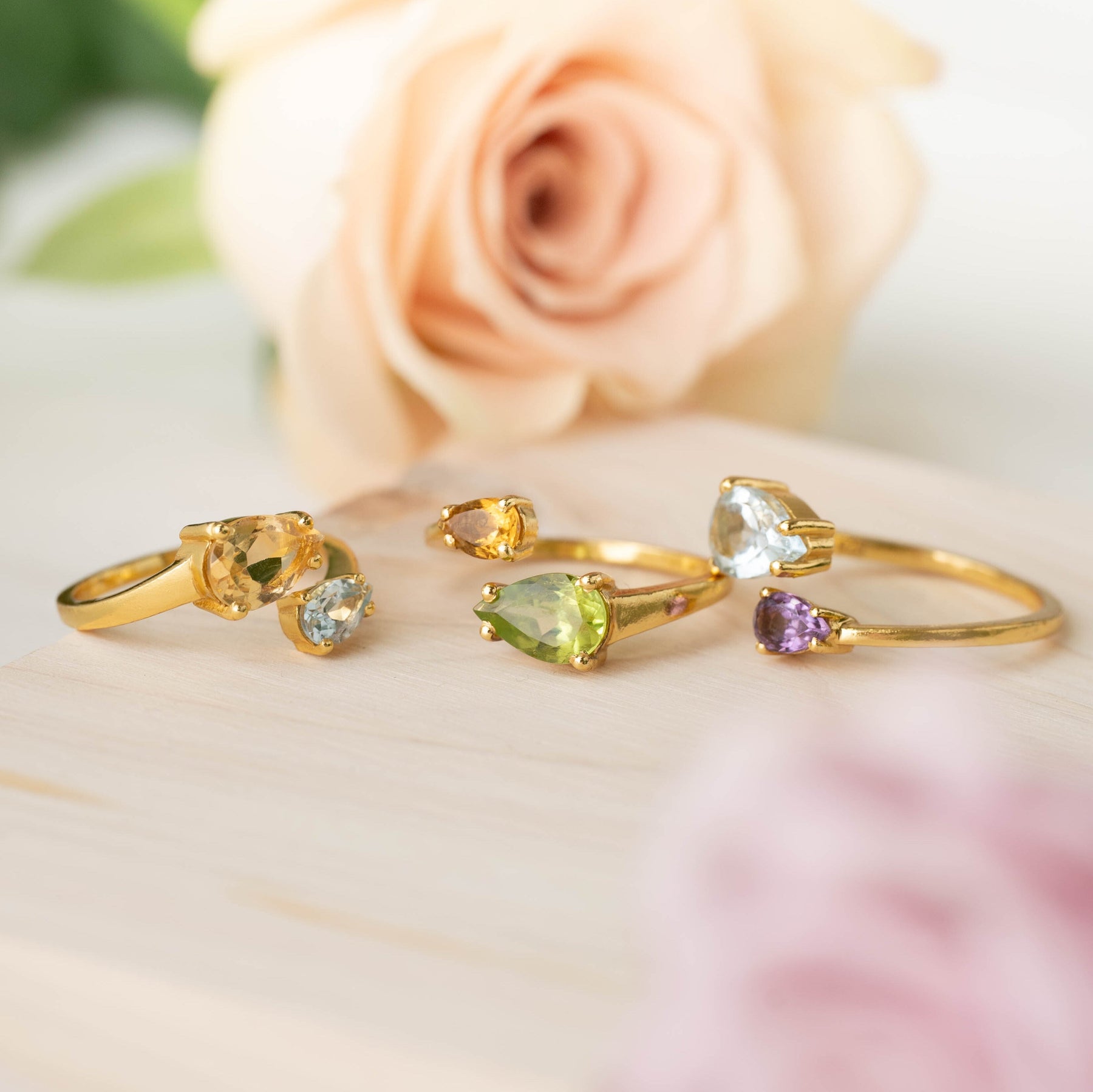 Duo Drop ring