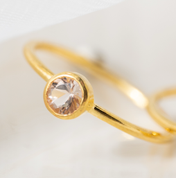 【モルガナイト】 #MGNF-Morganite Faceted Mini ring