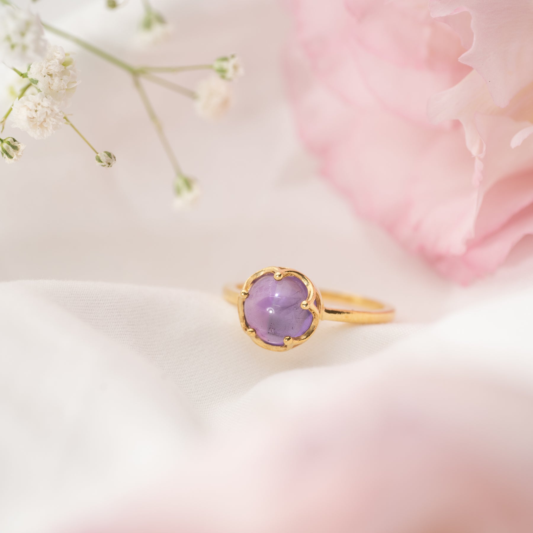 【アメジスト】FWAM-Flower Ring Collection -Amethyst