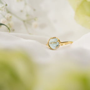 【ブルートパーズ】FWBT-Flower Ring Collection -Blue Topaz