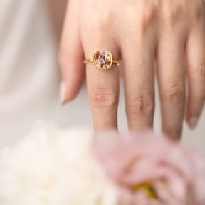 【トルマリン×クリスタル×ルビー×アメジスト】DSDB-Design Ring Collection -Dressy Bouquet