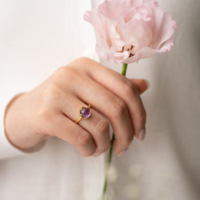 【アメジスト】FWAM-Flower Ring Collection -Amethyst