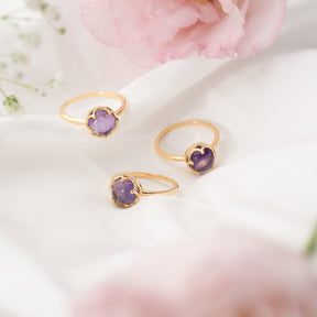 【アメジスト】FWAM-Flower Ring Collection -Amethyst