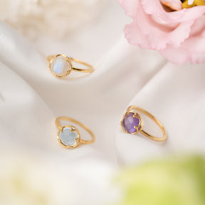 【アメジスト】FWAM-Flower Ring Collection -Amethyst