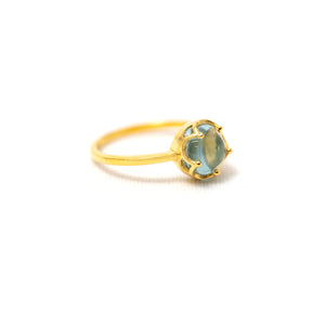 【ブルートパーズ】FWBT-Flower Ring Collection -Blue Topaz