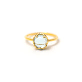 【ブルートパーズ】FWBT-Flower Ring Collection -Blue Topaz