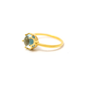 【ブルートパーズ】FWBT-Flower Ring Collection -Blue Topaz