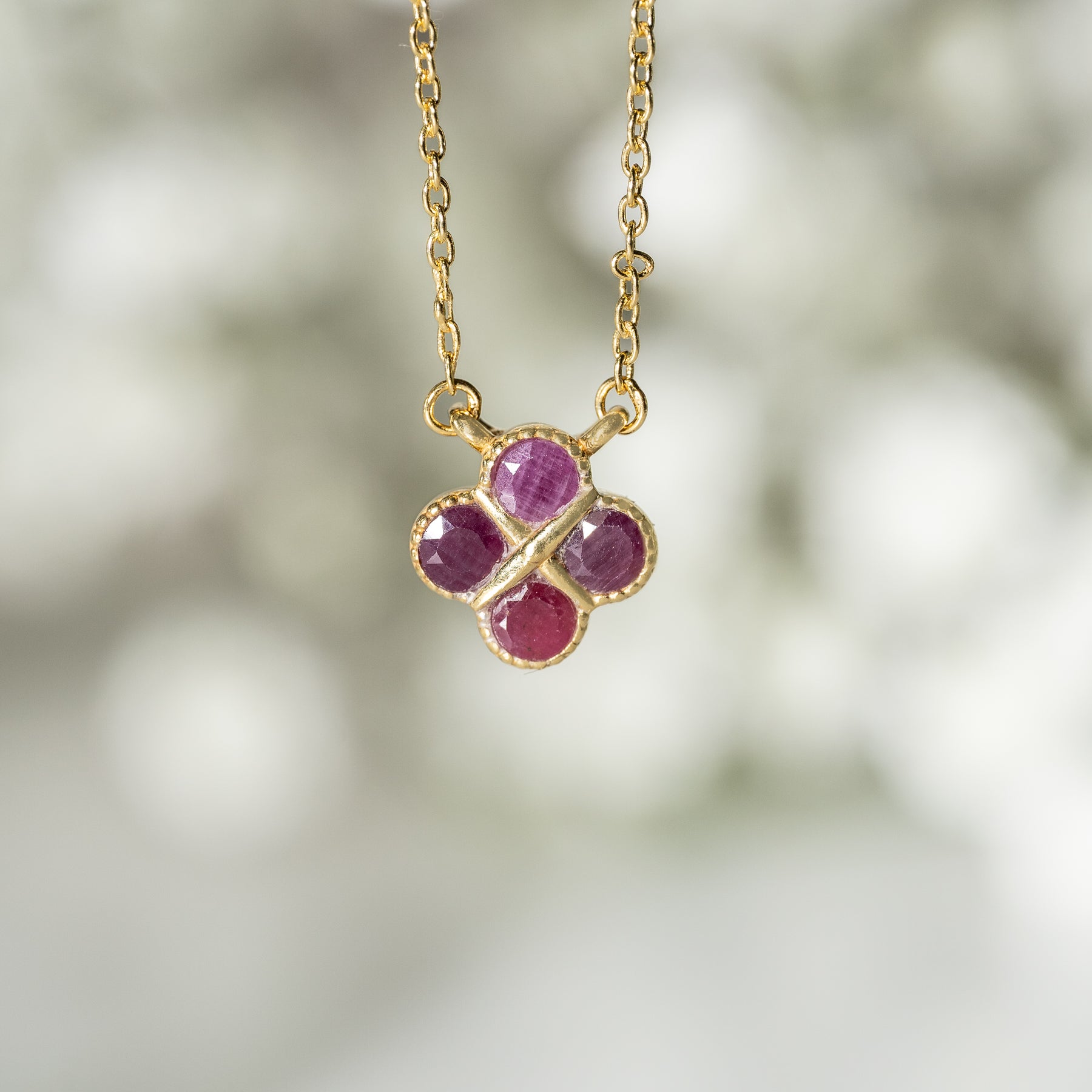 【ルビー】BSRBN-Birthstone Necklace Collection -Ruby-7月