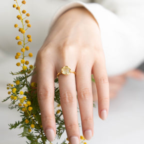 【プレナイト】FWPN-Flower Ring Collection - Prehnite