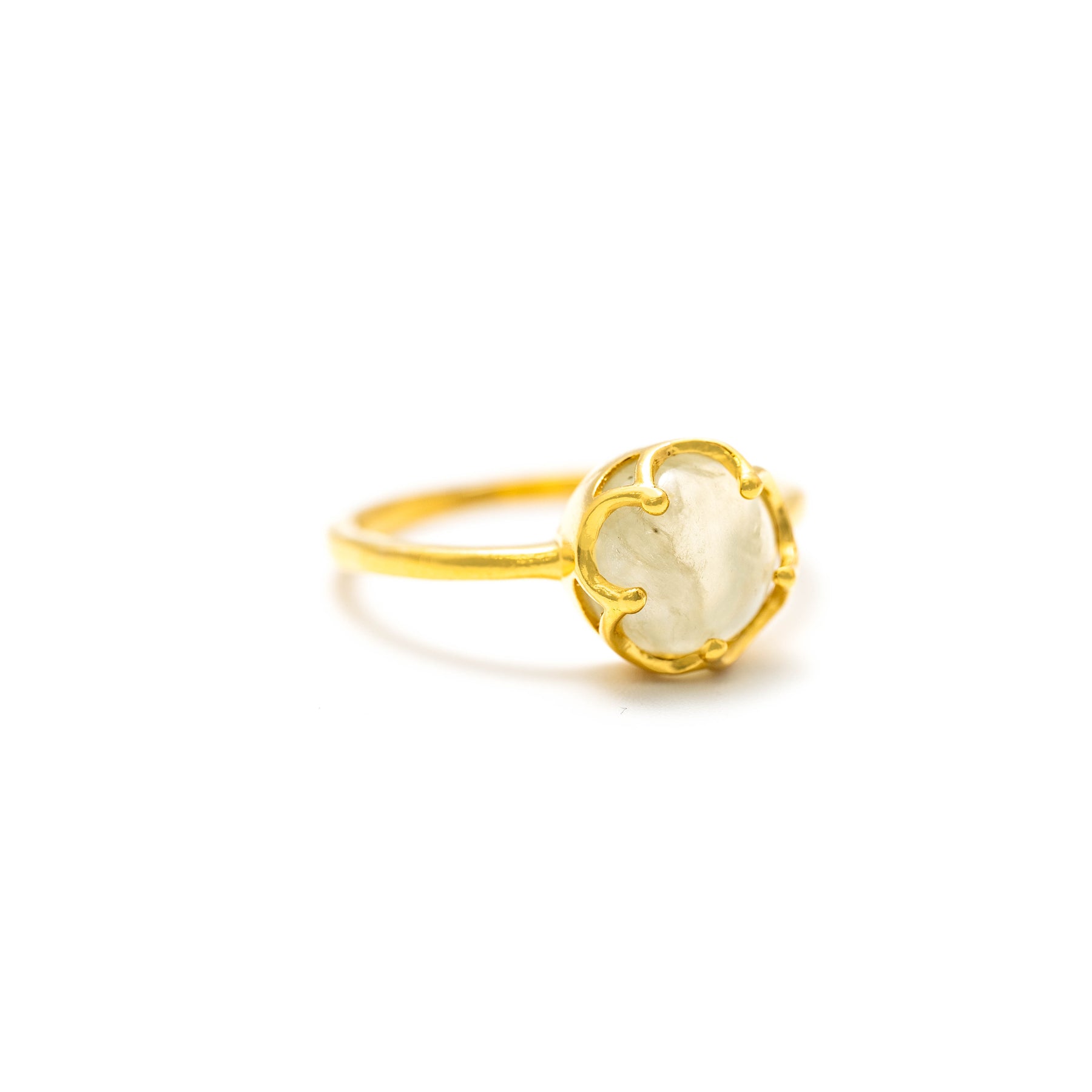 【プレナイト】FWPN-Flower Ring Collection - Prehnite