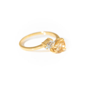 【シトリン×ブルートパーズ】DSCB-Design Ring Collection -Duo Drop ring