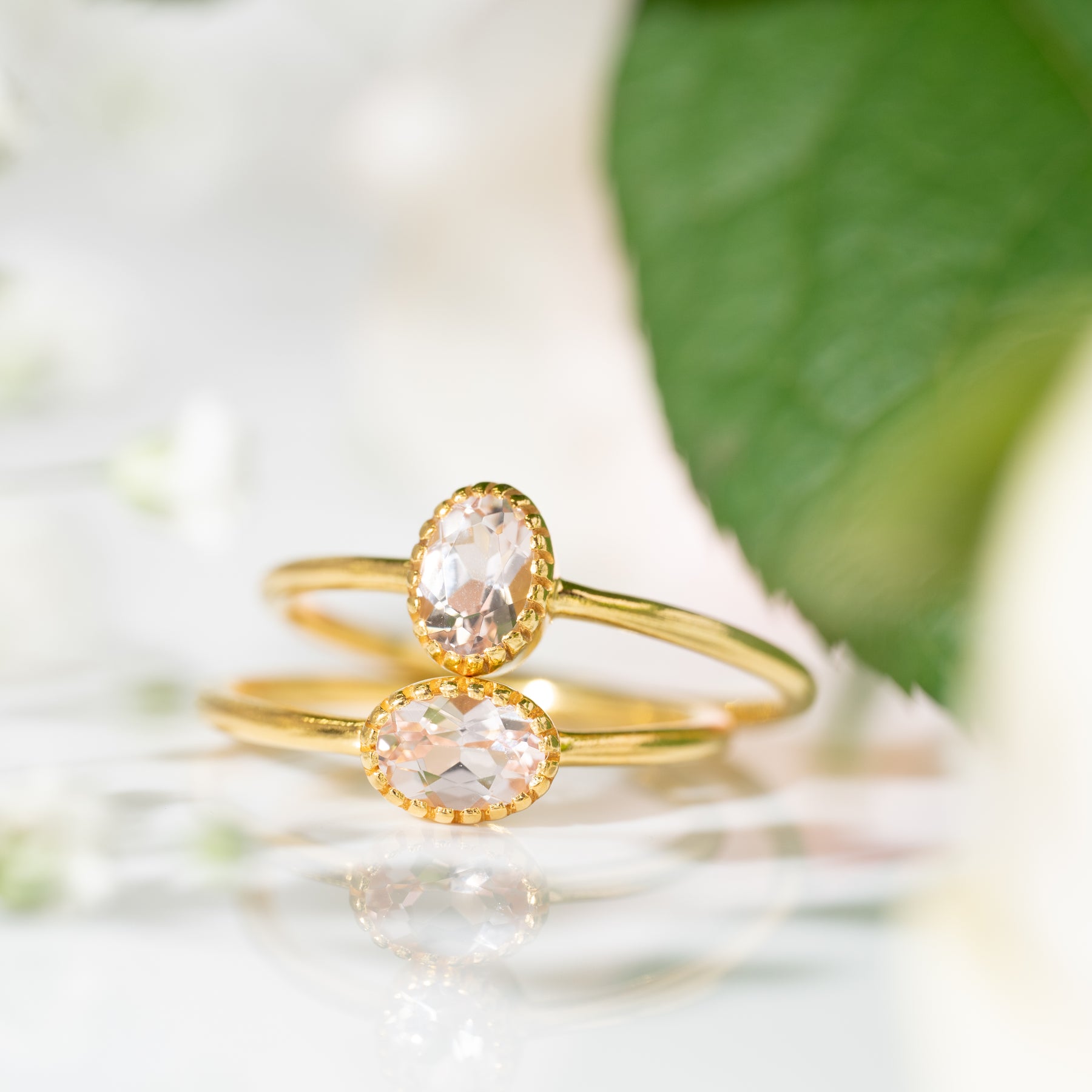 【モルガナイト】#MGNDM-Faceted Ring-Vertical