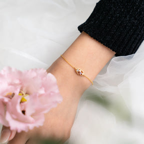 【ブルートパーズ×アメジスト×クリスタル】DSBRC-Design Bracelet Collection -Luminous Bouquet Bracelet