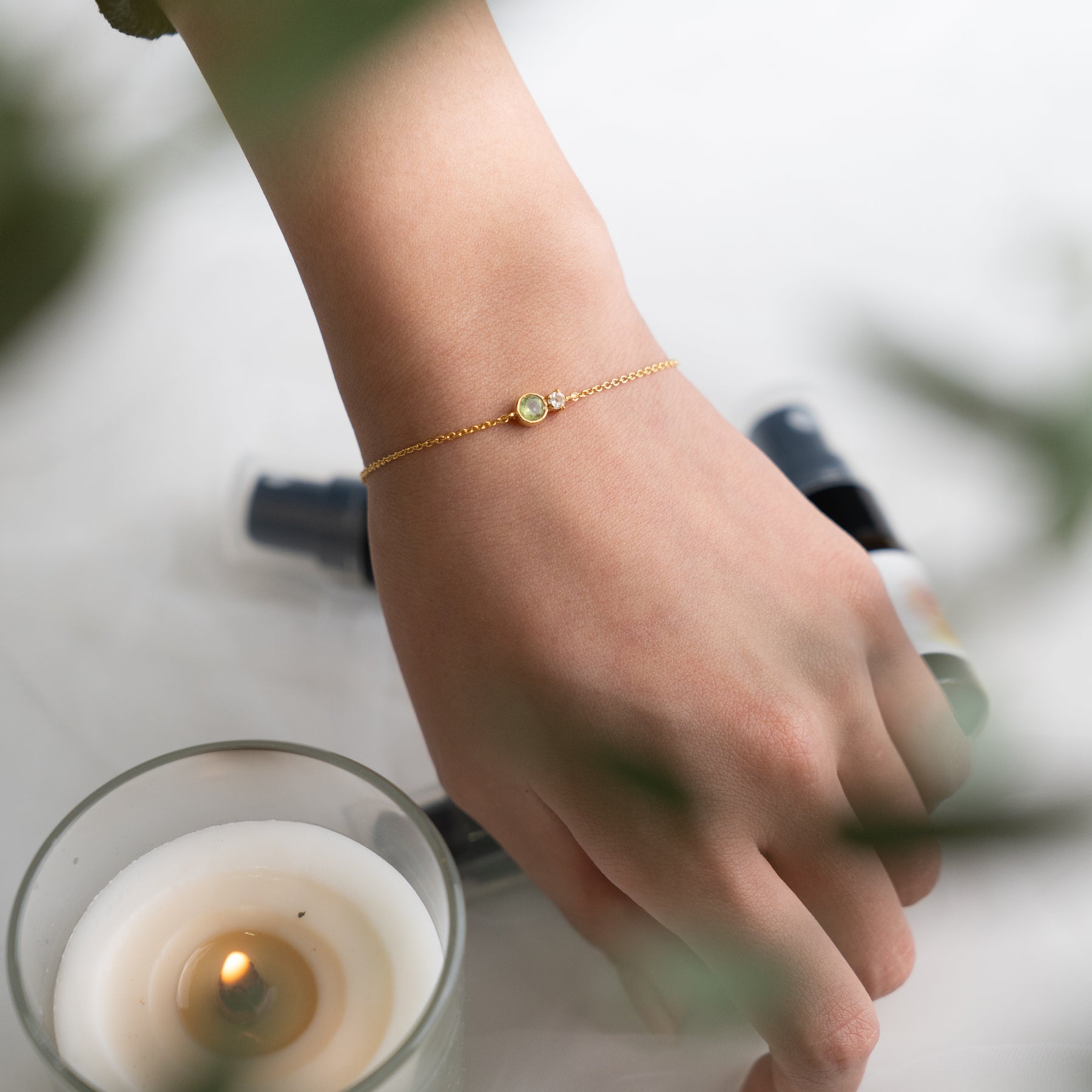 【ペリドット×クリスタル】DSBRC-Design Bracelet Collection -Stella Bracelet