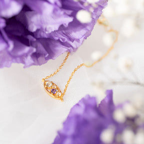 【ブルートパーズ×アメジスト×クリスタル】DSBRC-Design Bracelet Collection -Luminous Bouquet Bracelet