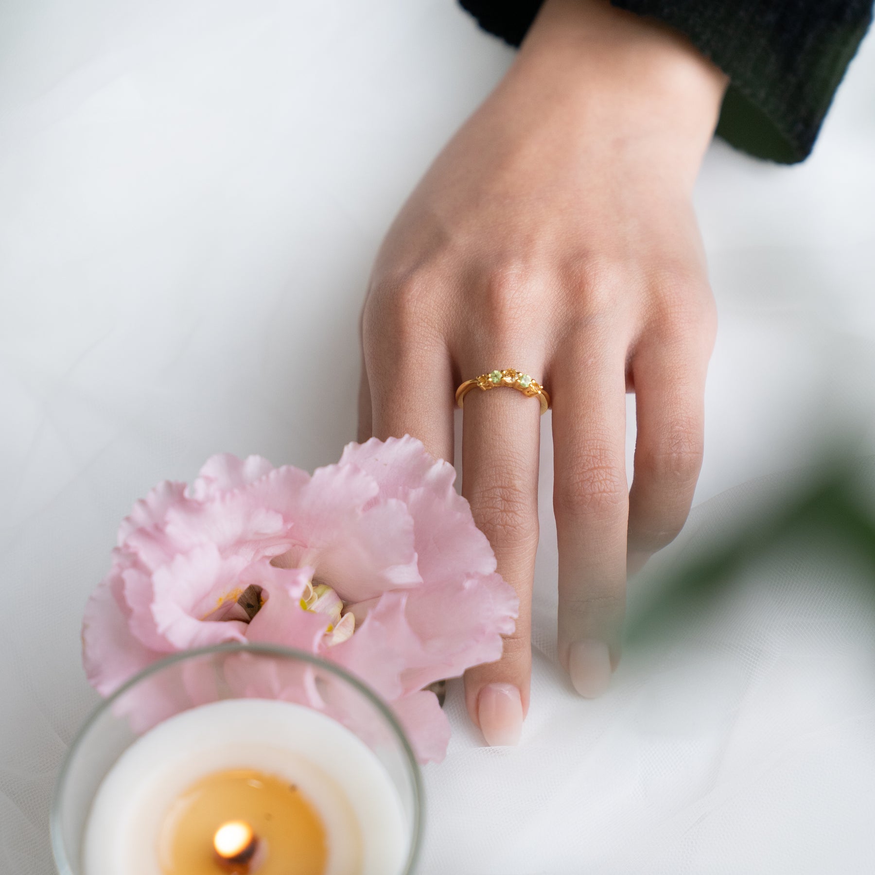 【ペリドット×シトリン】DSSG-Design Ring Collection -Sunlit Garland