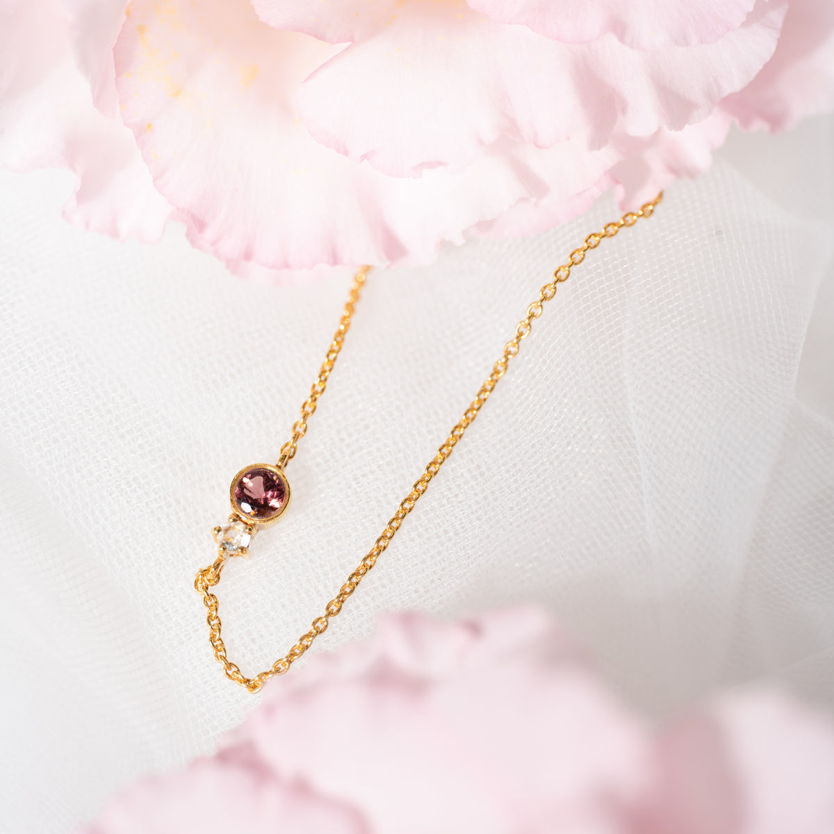 【ピンクトルマリン×クリスタル】DSBRC-Design Bracelet Collection -Stella Bracelet