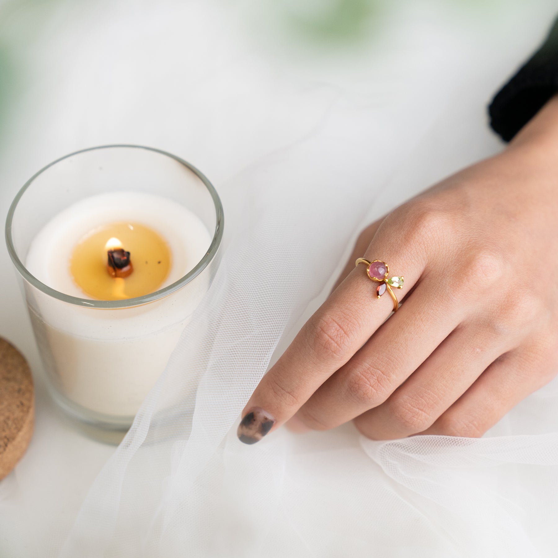 【トルマリン×ガーネット×ペリドット】DSVP-Design Ring Collection -Vernal Prologue