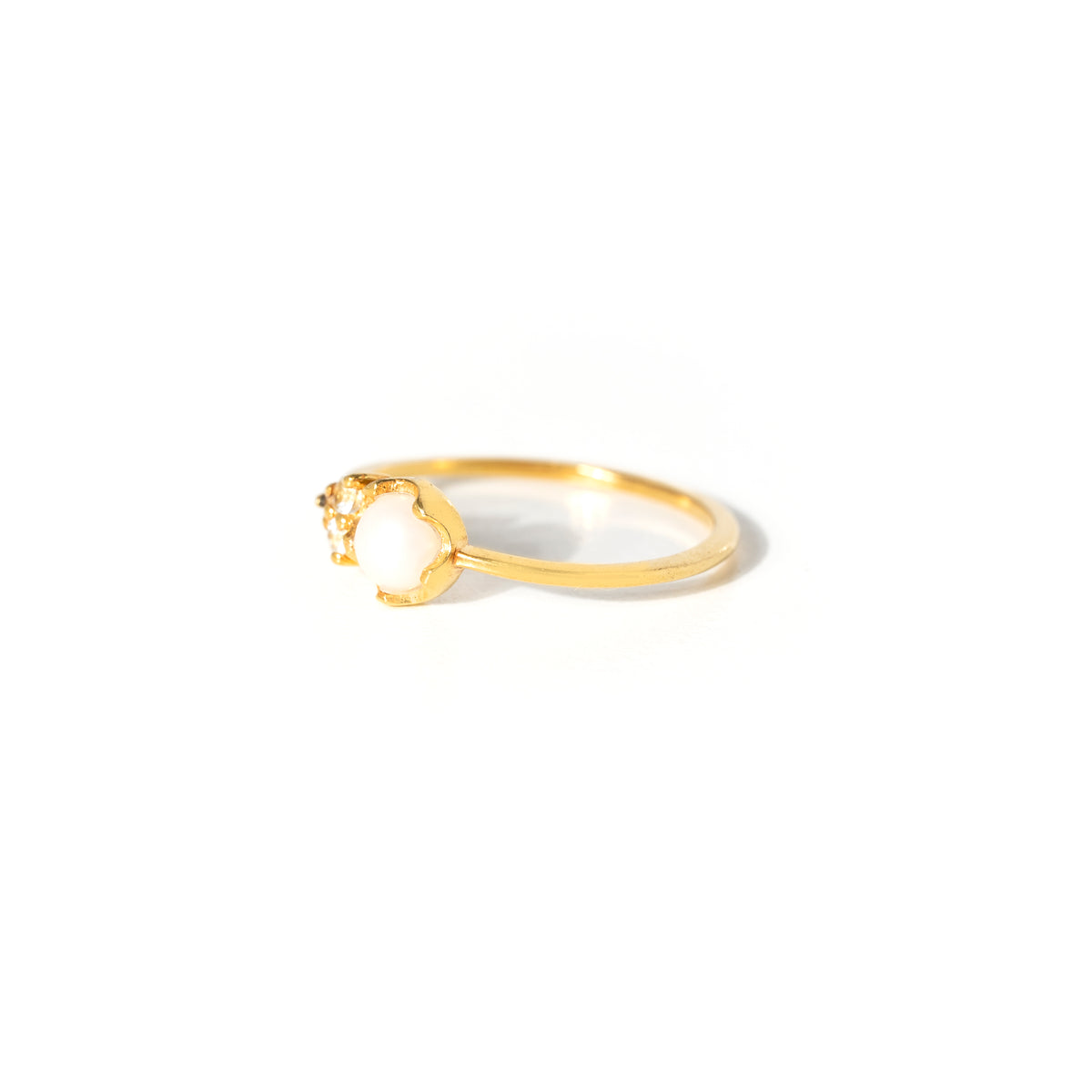 【パール×ブルートパーズ】DSLBBP-Design Ring Collection -Luna Bloom-Blue Topaz
