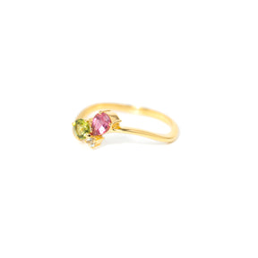 【ピンクトルマリン×ペリドット×ブルートパーズ】DSWZ-Design Ring Collection -Waltz