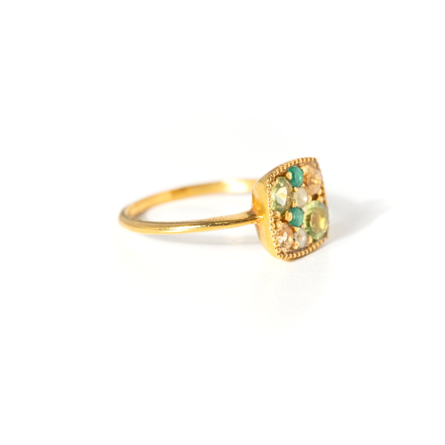 【エメラルド×ペリドット×シトリン×プレナイト】DSDB-Design Ring Collection -Dressy Bouquet
