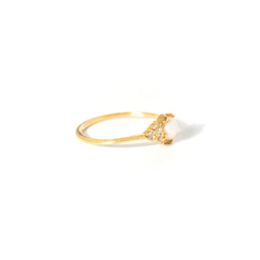 【パール×ブルートパーズ】DSLBBP-Design Ring Collection -Luna Bloom-Blue Topaz