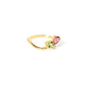 【ピンクトルマリン×ペリドット×ブルートパーズ】DSWZ-Design Ring Collection -Waltz